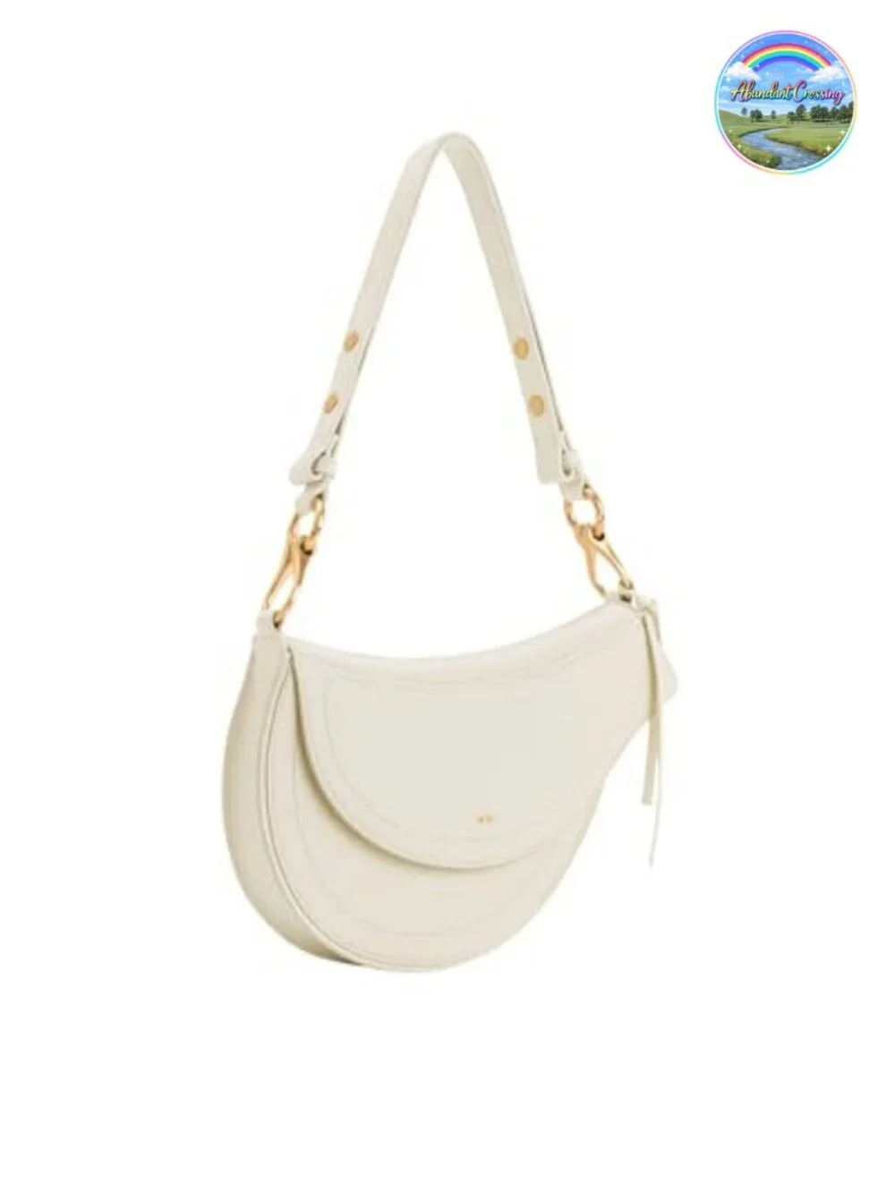 Vegan Leather Ashlie Crossbody Bag Detachable Strap Magnet Closure